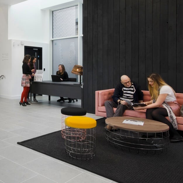 Reception area at Cannon Wharf, Workspace Group Plc in Surrey Quays