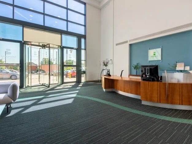 Reception area at 377-399 London Road, Regus in Camberley