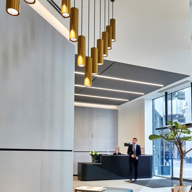 The reception at Leadenhall, Beaumont Business Centres in Fenchurch Street