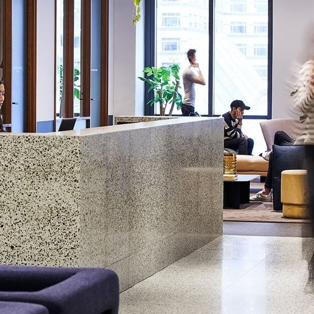 Reception area at One Canada Square, The Office Group Ltd. in Canary Wharf