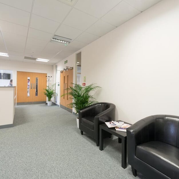 Reception area at Boundary House, Devonshire Business Centres (UK) Ltd in Uxbridge