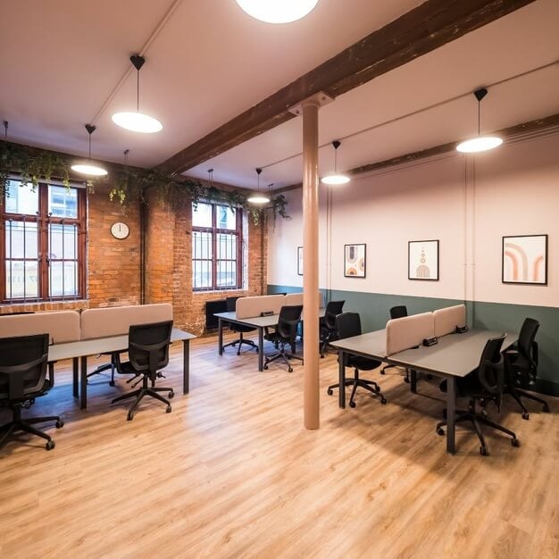 Dedicated workspace in Flint Glass Works, Northern Group Business Centres Ltd, Manchester, M1 - North West