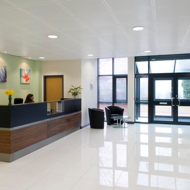 The reception at Letchworth Business Centre, Devonshire Business Centres (UK) Ltd in Letchworth