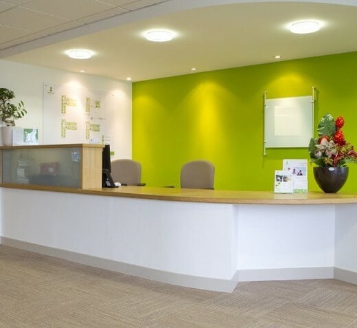 The reception at Winchester Centre, Regus in Winchester