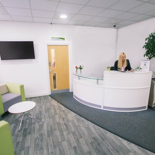 Reception area at The Sugar Mill, Offyx Management Limited in Leeds