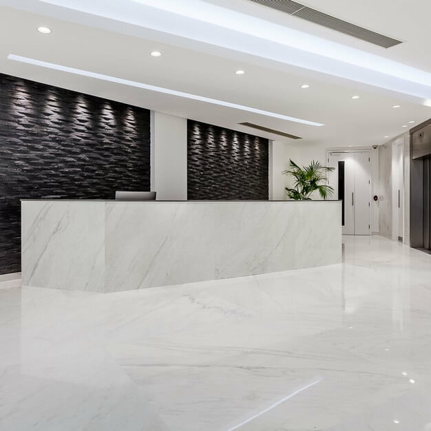 The reception at 65 Curzon Street, Business Cube Management Solutions Ltd in Mayfair