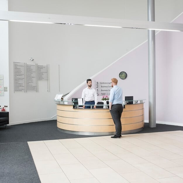 Reception area at Manchester Business Park, Regus in Manchester