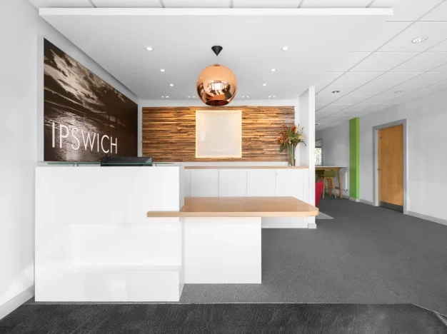 Reception area at The Havens, Regus in Ipswich
