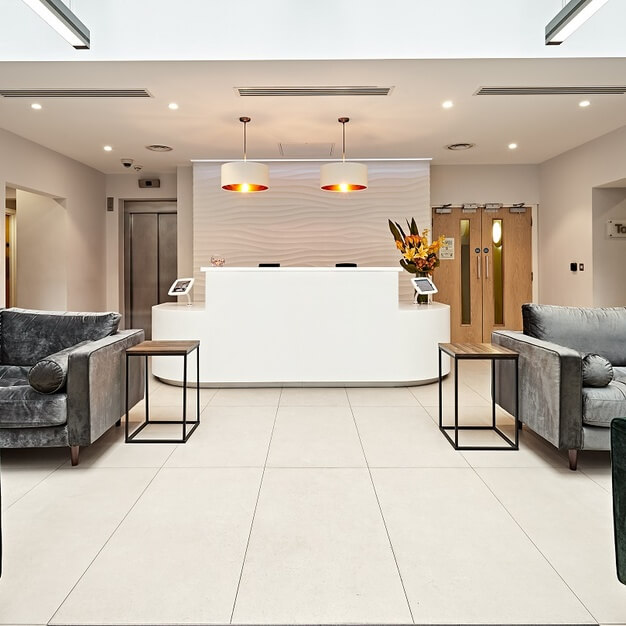 Reception area at Longcroft House, Podium Space Ltd in Liverpool Street