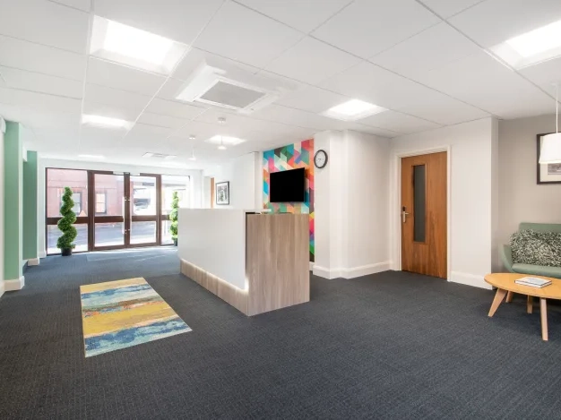 Reception area at Oxford House, Regus in Newbury