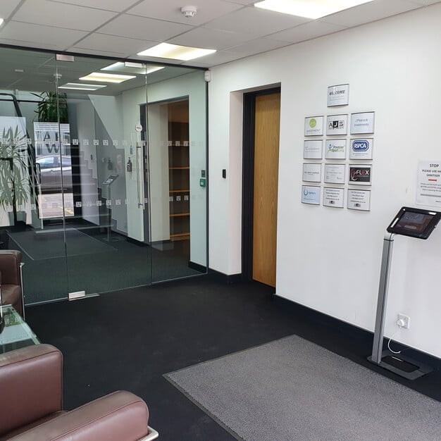 Reception area at ARW House, AJS Construction Incorporated Ltd in Hitchin