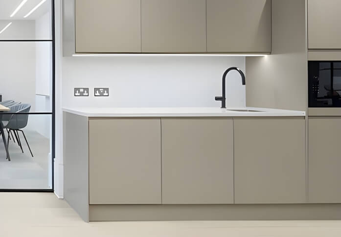 Use the dedicated kitchen at Duke Street, Knight Frank in Mayfair