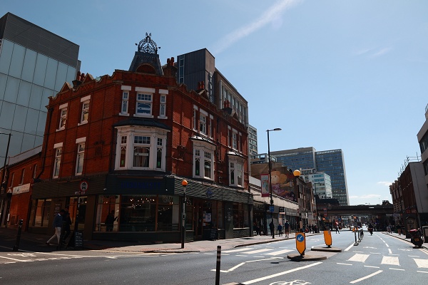 Modern business centres on Uxbridge High Street