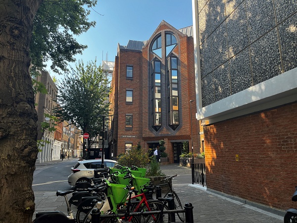 business centre on quiet street