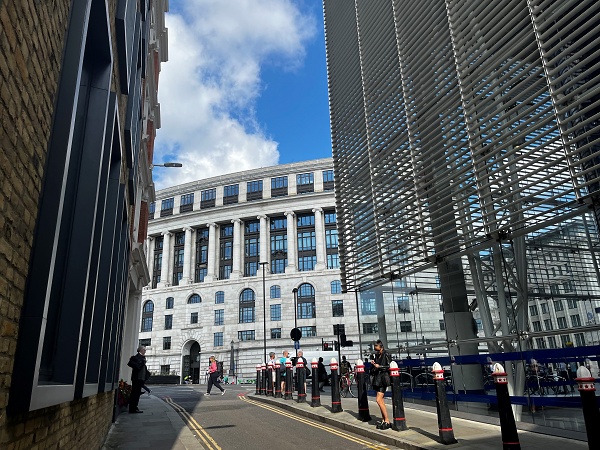 Offices seen from side street in Blackfriars