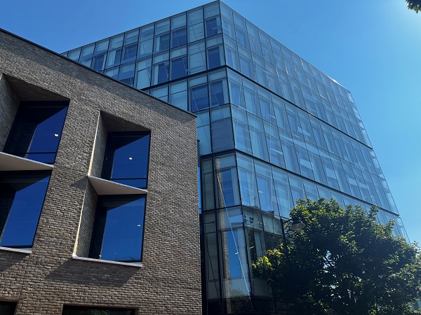 Glass-fronted modern building