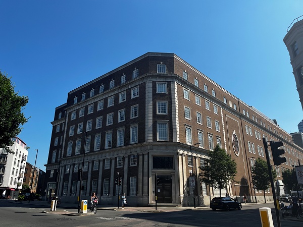 Edwardian red-brick building on a corner
