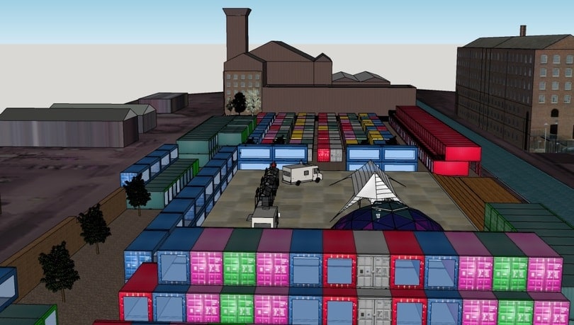 Modern Workspace Announced for Manchester City Centre, Created Using Shipping Containers