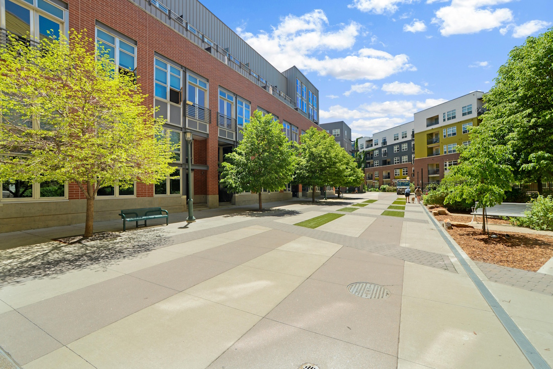 garden outside office building