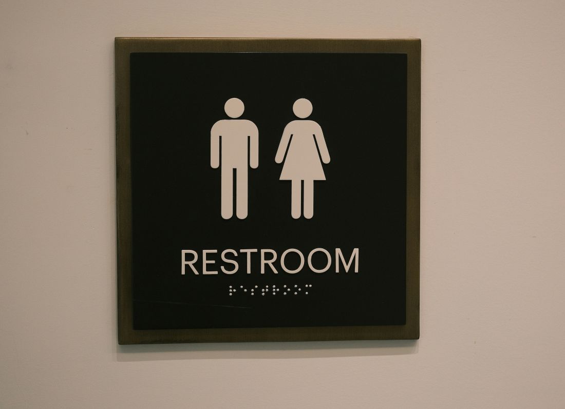 toilet sign with braille