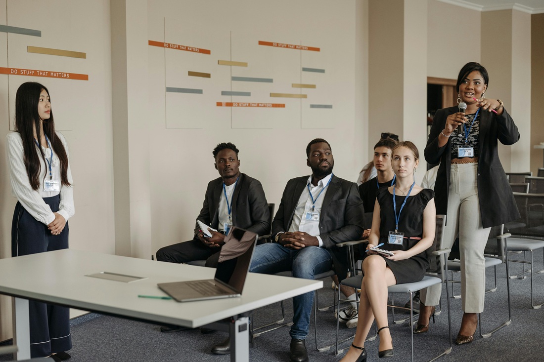 networking event in serviced office