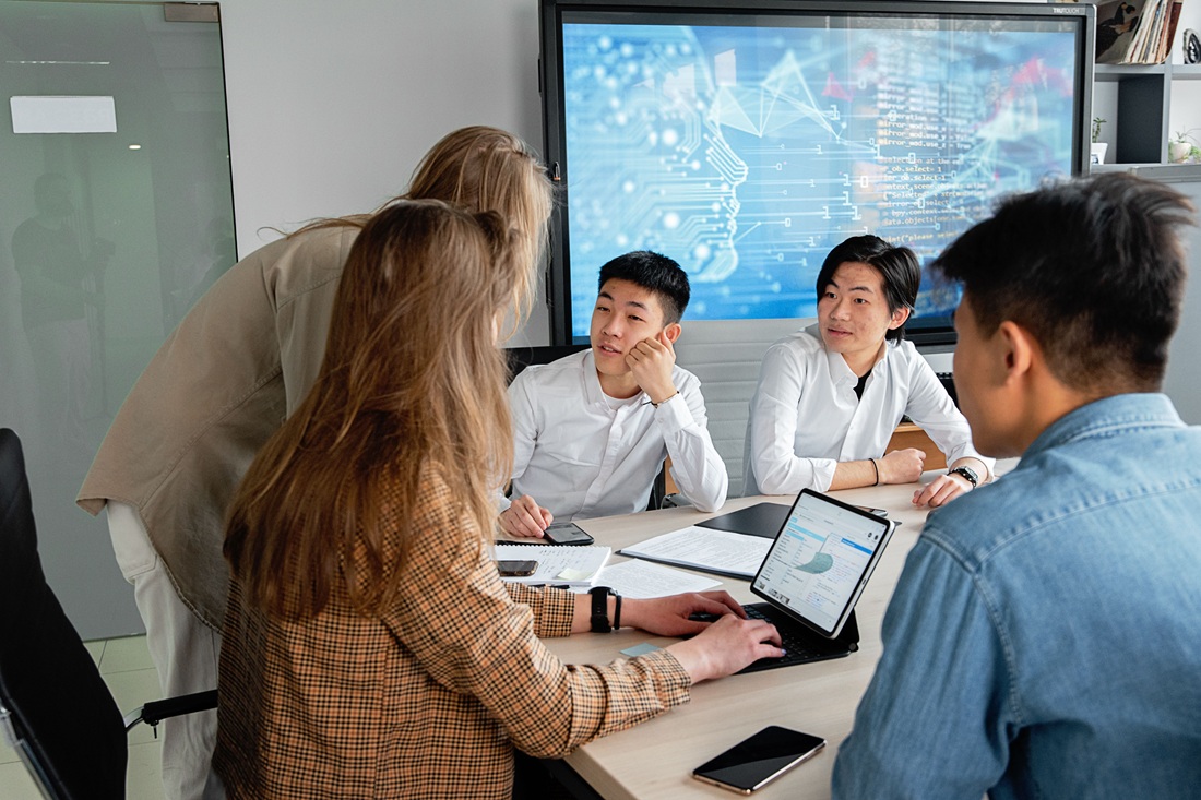 AI company in office